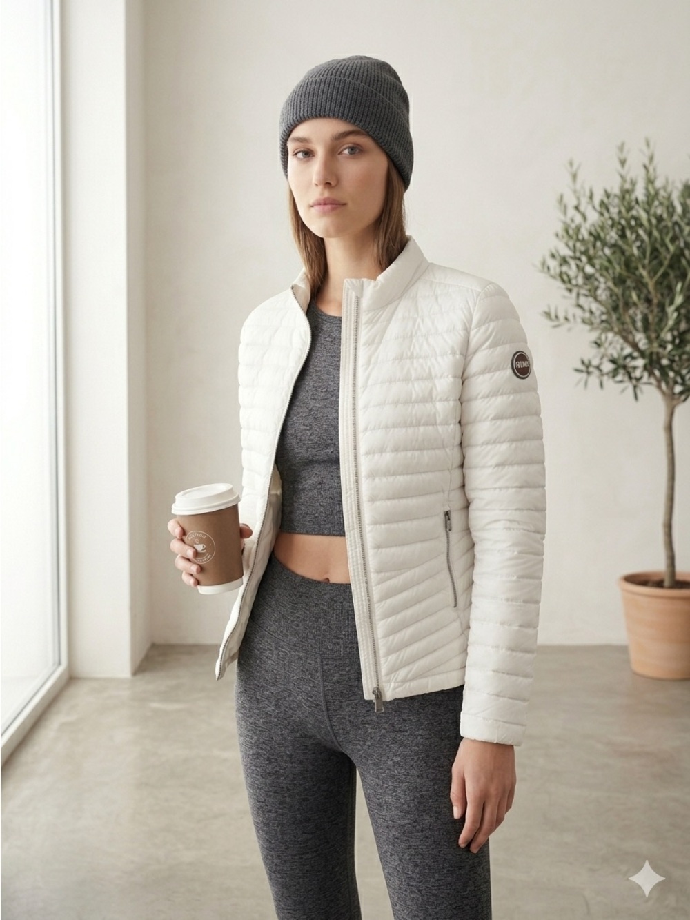 COLMAR White Lightweight Down Puffer Jacket - US 6 (IT 42) NWT